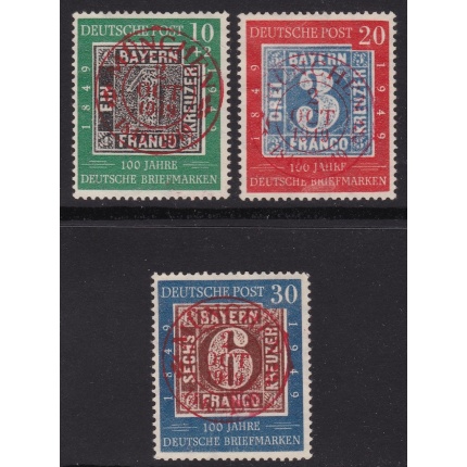 1949 GERMANIA  - n° 2A/2C  serie di 3 valori -  usati