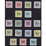 1963 GUINEA - Yvert n. 146/159 + Posta Aerea 32/34 - 17 valori - Farfalle MNH**