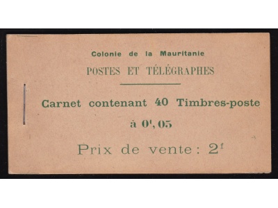 1915 MAURITANIA/MAURITANIE -  Libretto/Carnet/Booklet N° 1 5c. vert MNH/** RARO