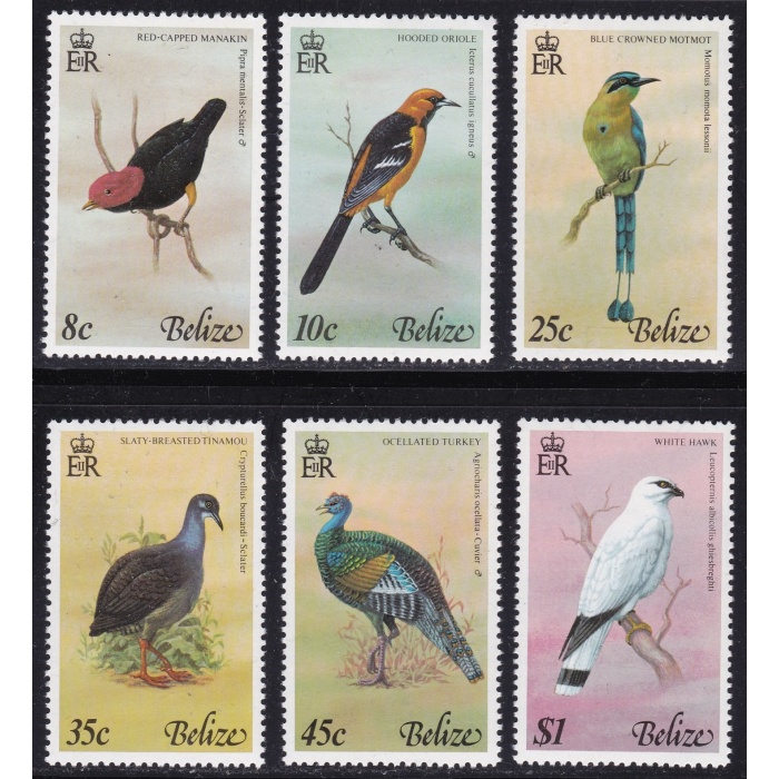 1977 BELIZE, Yvert n° 383/388 6 valori MNH/**