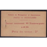 1922 MADAGASCAR -  Libretto N° 4 5c. nero e rosso MNH/** RARO