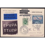 1931 Belgio - PR32 Servizio Aereo Postale ANVERSA - AMSTERDAM Cartolina Postale