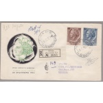 1955 Italia - Siracusana n. 747/748, Raccomandata Viaggiata
