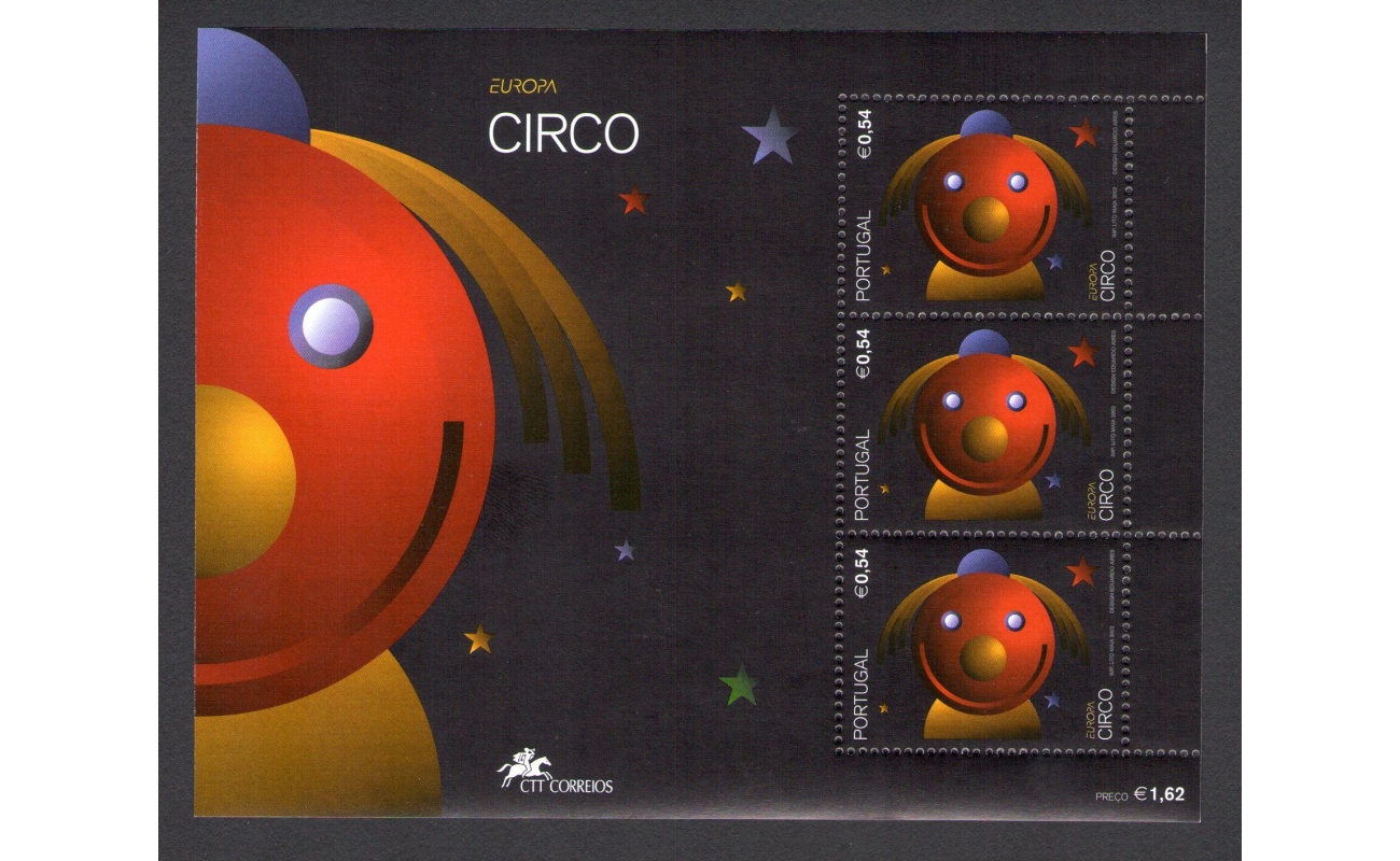 2002 EUROPA CEPT Portogallo ,  n. 1  Foglietto "Il Circo"  MNH**