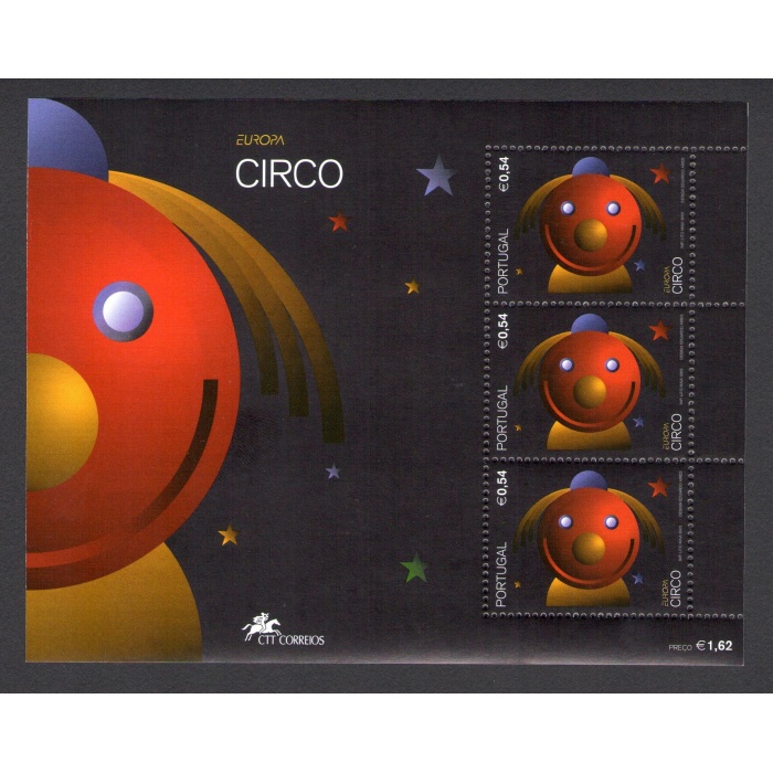 2002 EUROPA CEPT Portogallo ,  n. 1  Foglietto "Il Circo"  MNH**