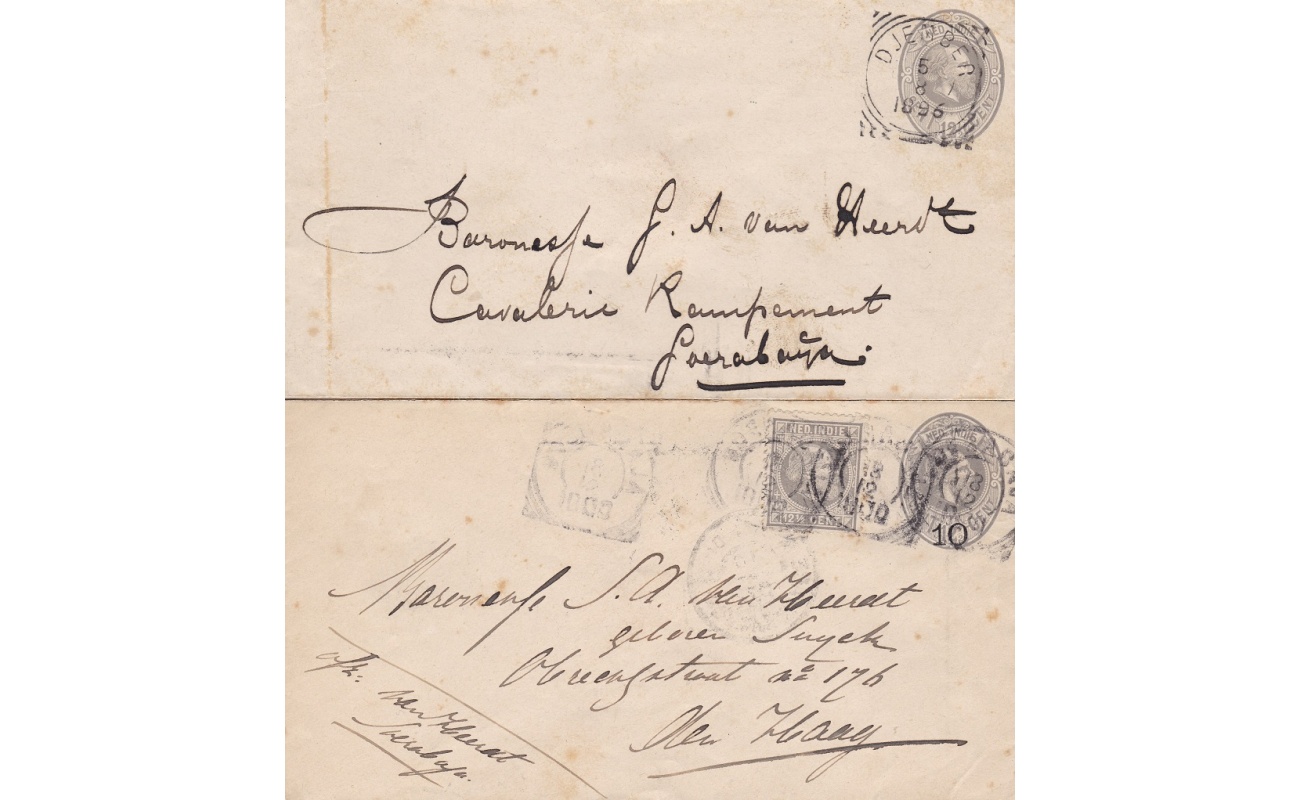 1896/1900 INDIE OLANDESI - NEDERLANDSCH INDIE - INDE NEERLANDAISE - 2 INTERI POSTALI VIAGGIATI