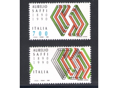 1990 Repubblica Italiana, SAFFI n° 1931 Colore Verde Fortemente Spostato e senza il Valore da Lire 700 MNH**