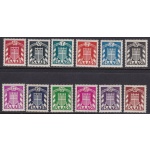 1949 SAAR  Servizio n° 27/38  12 valori  MNH/**