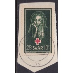 1951 SAAR  n° 292  USATO SU FRAMMENTO