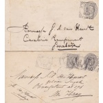 1896/1900 INDIE OLANDESI  2 INTERI POSTALI VIAGGIATI