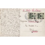1910 Cina - Distaccamento italiano in Cina - Cartolina per Milano via Siberia Michel 29