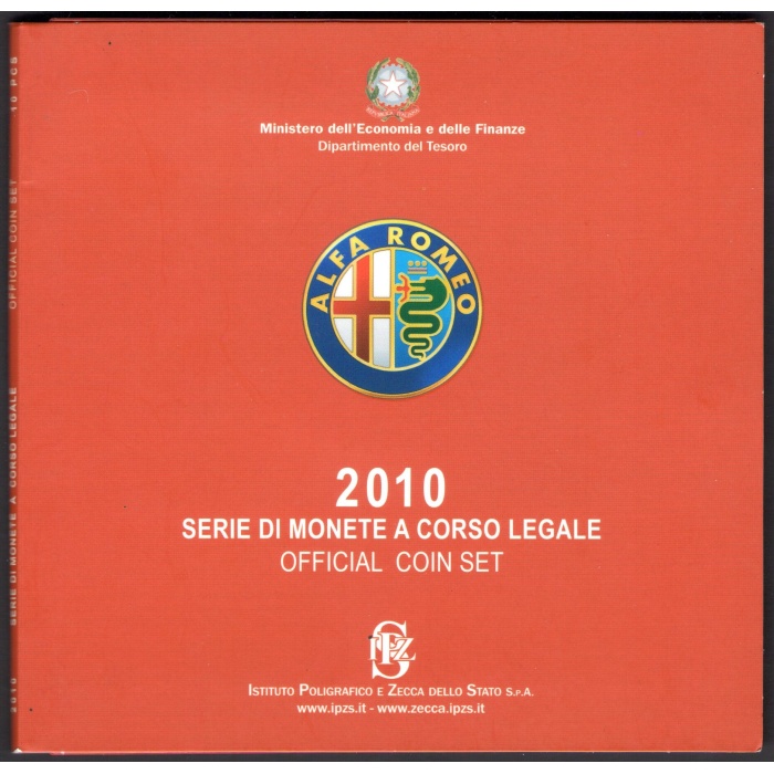 2010 Italia, Repubblica Italiana Serie di Monete a Corso Legale -  FDC