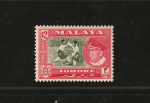 1960 Johore, Stanley Gibbons # 164, $2 Rosso, MNH**