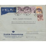 1937 STRAITS SETTLEMENT Busta di Posta Aerea da SINGAPORE per BRINDISI