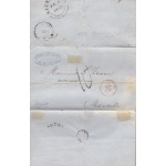 1853 MALTA Lettera da Alessandria d'Egitto a Marsiglia annullo Malta Lazzaretto