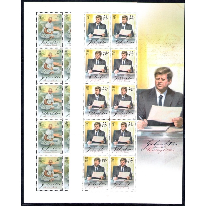 2008 EUROPA CEPT Gibilterra,  4 minifogli da 10 valori, MNH**