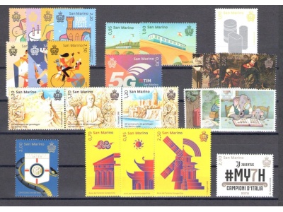 2018 San Marino , francobolli nuovi , Annata Completa 26 valori + 4 Foglietti - MNH**