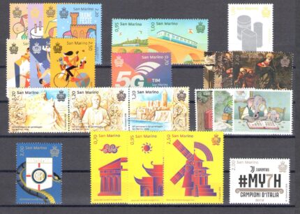 2018 San Marino, nuovi, Annata Completa 26 valori + 4 Foglietti, MNH**