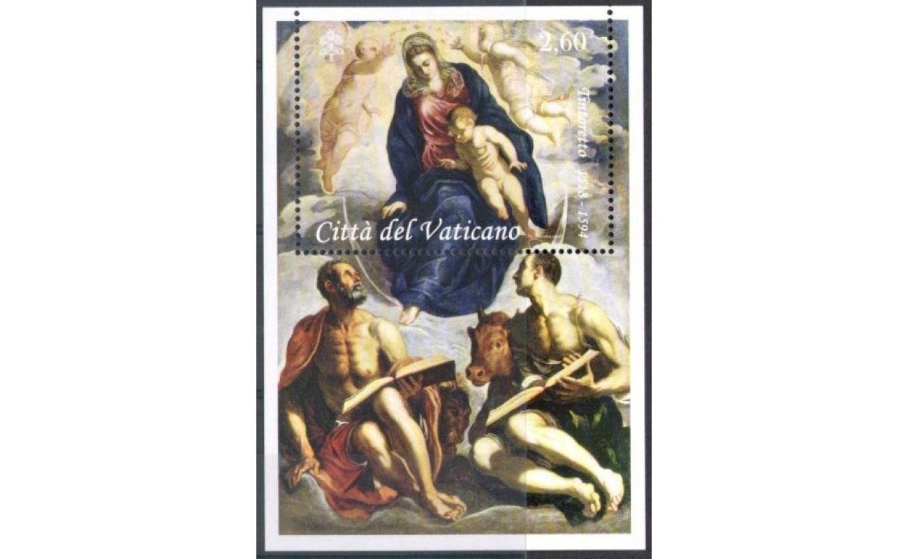2018 Vaticano , Foglietto Tintoretto 1518-1594  , nuovo e perfetto  - MNH **