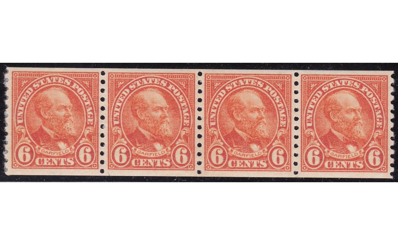 1932 Stati Uniti, n° 527 6c. arancio bobina coppia MNH/** PERF. 10 verticale