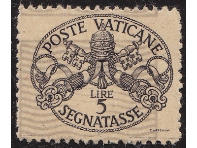 1945 VATICANO - Segnatasse n. 12a , Varietà  MNH/**