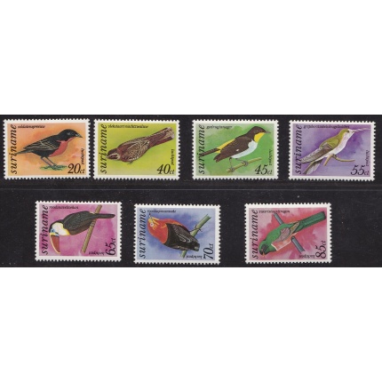 1977 SURINAME - Uccelli/Oiseaux, Yvert PA 71/77 serie di 7 valori  MNH/**