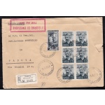 1954 TRIESTE A n° 203 su lettera commerciale Raccomandata per Padova VIAGGIATA