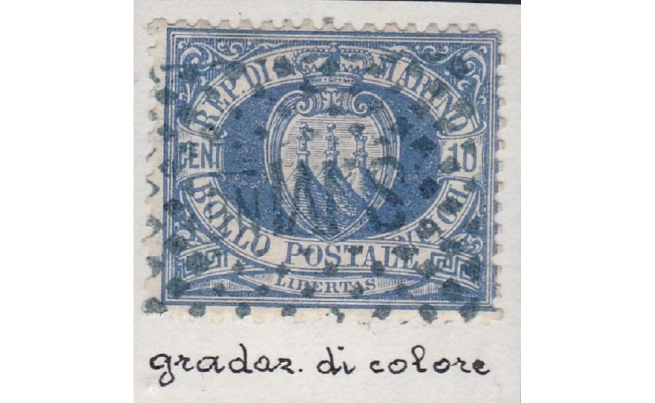 1892 SAN MARINO, n° 8a/10a  MLH/* tre valori con sovrastampa capovolta