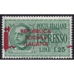 1944 Repubblica Sociale Italiana - Espresso n° 21Aga MLH/* SOVRASTAMPA FORTEMENTE SPOSTATA A SINISTRA