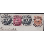 1915-16 ITALIA - REGNO n° 102-105 Pro Croce Rossa SERIE COMPLETA SU FRAMMENTO