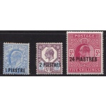 1905-06 Levante Britannico, SG 12 + 13/14  MLH*