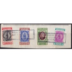 1940 PARAGUAY, n° 398/401 Centenario del francobollo ANNULLO PRIMO GIORNO