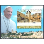 2015 Vaticano , Viaggi di Papa Francesco in Terrasanta Gerusalemme, Foglietto n. 86 MNH **