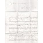 1852 Stato Pontificio, 2 baj bianco verdastro n° 3Aa su lettera da Roma per San Severino Marche Firma A.Diena