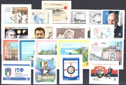 2018 Italia, Repubblica, Annata completa 58 valori +1 Foglietto, MNH**