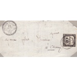 1860 FRANCIA, Frontespizio affrancato con Tassa 10 c. nero