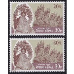 1980 NEPAL, SG 395 Festival di Samyak Pooja 30p. ALONE INTORNO ALLA CIFRA 30
