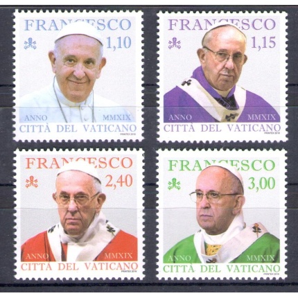2019 Vaticano -  Papa Francesco 4 valori - MNH**