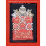 2019 Vaticano -  Francobollo da Euro 8.40 in Stoffa 90° Fondazione 1929-2019 MNH**