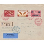 1932 SVIZZERA Giro d'Europa SF 32.9 Bellinzona-Genf Posta Aerea Raccomandata
