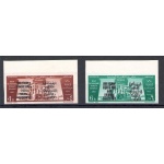 1962 YEMEN / (Kingdom) - Michel 27/28 B set of 2 MNH/**  IMPERFORATED WITH DOUBLE OVERPRINT