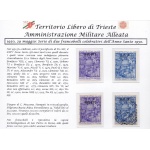 1950 TRIESTE A - n° 73/74 serie di due valori NUOVA (MNH/**)+USATA