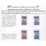 1950 TRIESTE A - n° 76/77 serie di due valori NUOVA (MNH/**)+USATA