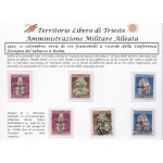 1950 TRIESTE A - n° 84/86 serie di tre valori NUOVA (MNH/**)+USATA