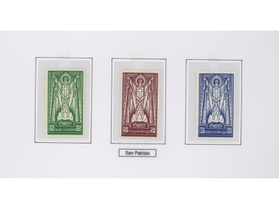 1937 IRLANDA, n. 68/70 serie di 3 valori MNH** San Patrizio
