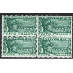 1948 REPUBBLICA , Bassano - Ricostruzione Ponte Alpini , 1 valore , n° 592 Buona Ottima Centratura MNH** QUARTINA