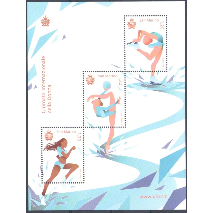 2019 San Marino Foglietto "Sport Giornata Internazionale della Donna" MNH**