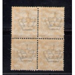 1901 REGNO - Vittorio Emanuele III - 25 cent Floreale in blocco di Quattro, mediocre centratura , n° 73 MNH**
