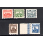 1920-21 DANIMARCA ,   Riannessione dello Schleswig Settentrionale -5 valORI n° 122/126 MNH**