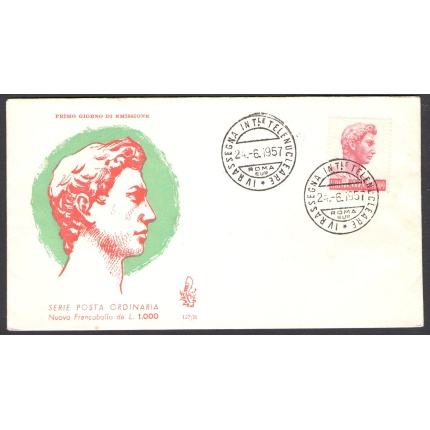 1957 REPUBBLICA - VENETIA   n° 127/it San Giorgio Lire 1.000 NON  VIAGGIATA